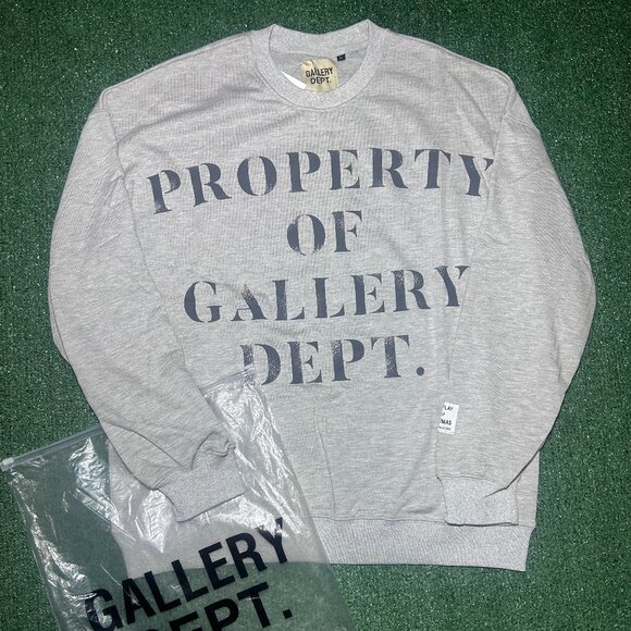 Gallery Dept Crew neck Sweatshirt Grey Size Large - Picture 1 of 5